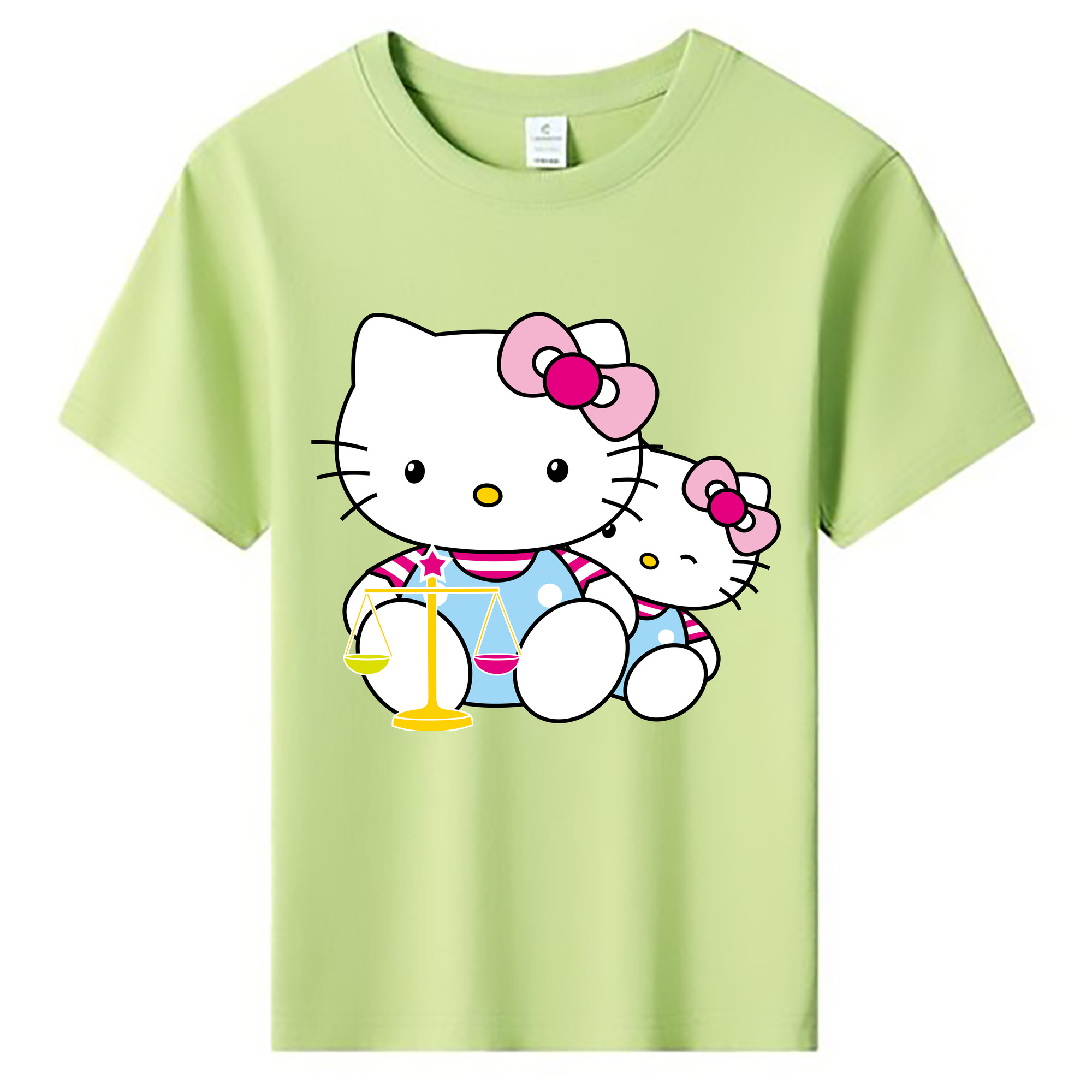（画像用） Hello Kitty ハローキティ 綿100％キッズTシャツ（フロントプリント）